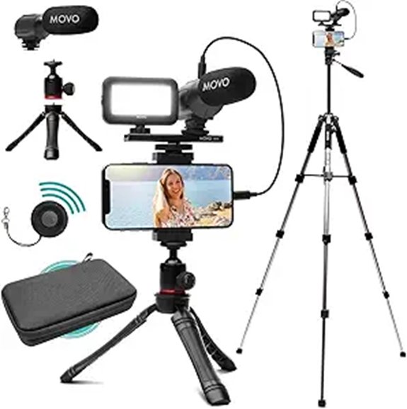 Movo iVlogger iPhone Vlogging Kit with Tripod