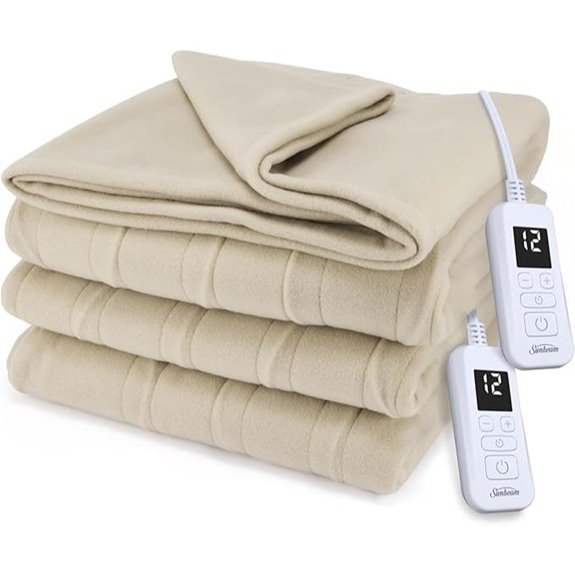 Sunbeam King Size Electric Heated Blanket with Heat Settings