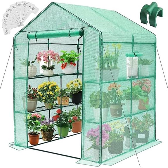 Greengro Greenhouse 57x57x76 Durable Walk-In Greenhouse