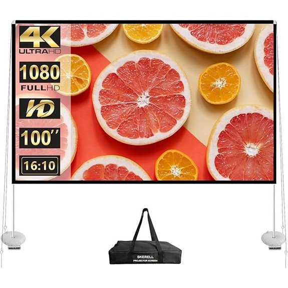 Outdoor 100-inch Portable 4K HD Projector Screen