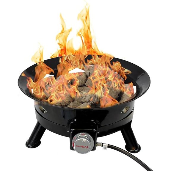 Flame King 24-Inch Propane Fire Pit with Cover
