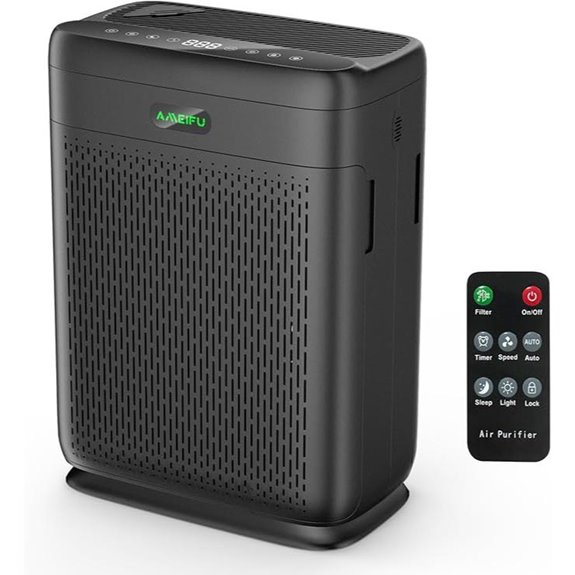 Large Room Air Purifier with Remote and HEPA Filter