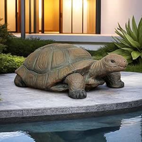 Skyfire Turtle Garden Statues (34.2” x 18.1” x 11.4”)