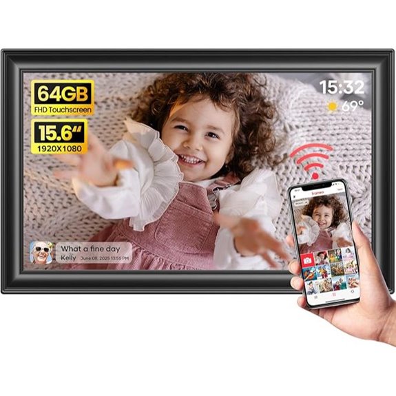 64GB 15.6 WiFi Digital Photo Frame with Touch Screen