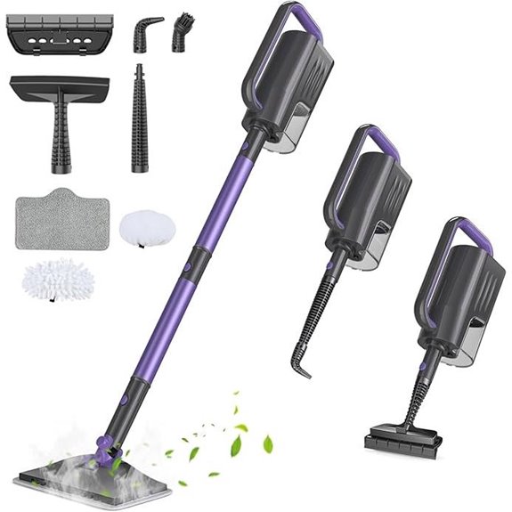 Steam Mop with Large Water Tank & Washable Pads