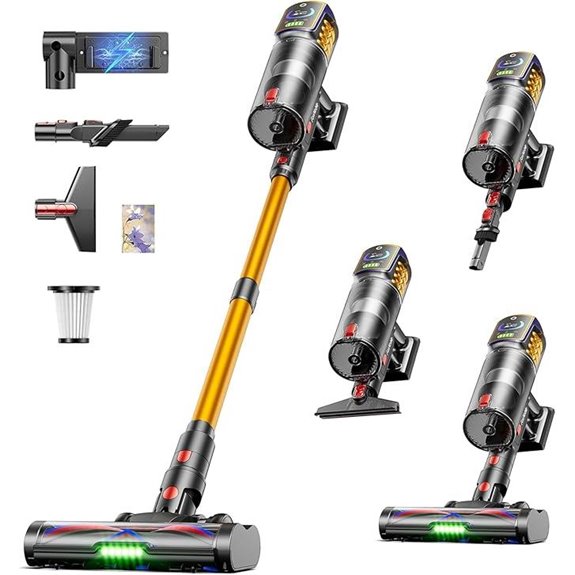 Cordless Vacuum Cleaner with LED Display and Self-Stand