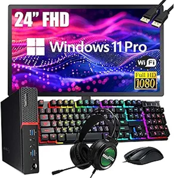 Lenovo ThinkCentre M700 Tiny Desktop & 24 Monitor