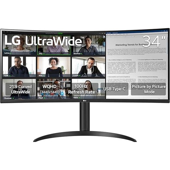 LG 34WR55QK-B 34-inch UltraWide Curved Monitor