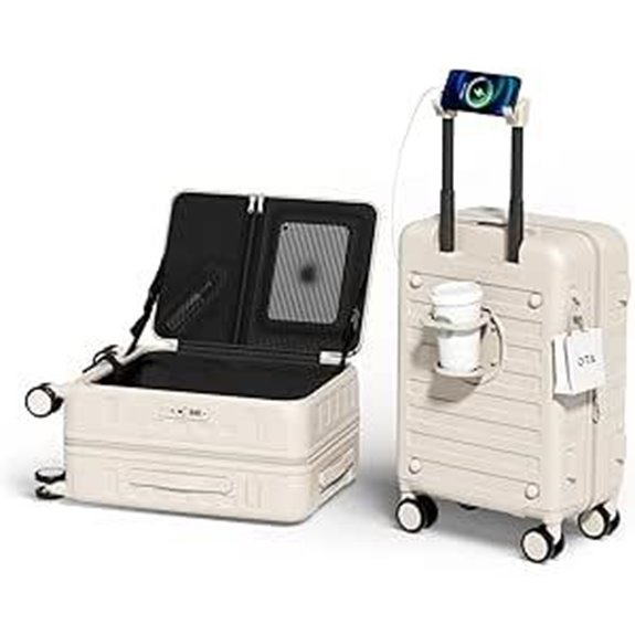 Lightweight 20-Inch Expandable Hard Shell Suitcase
