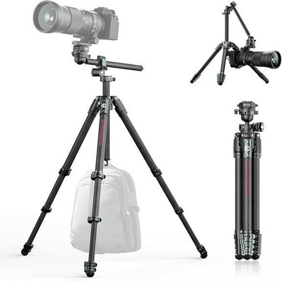 ULANZI JJ05 Travel Tripod with Carbon Fiber & Aluminum