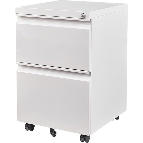 SISESOL 2-Drawer Locking Mobile File Cabinet