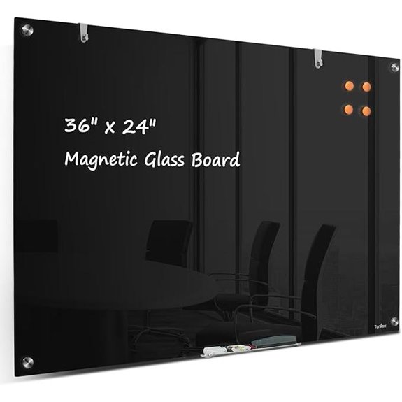 TANKEE Magnetic Glass Whiteboard 36x24