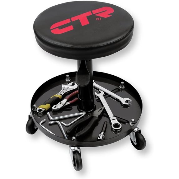 CTR Rolling Garage Stool with Magnetic Tool Tray
