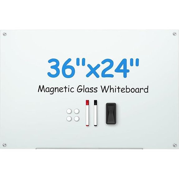 VUSIGN Magnetic Whiteboard 36x24 with Accessories