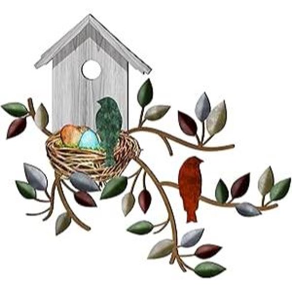 Peryiter Metal Bird Wall Decor for Indoor Outdoor Garden