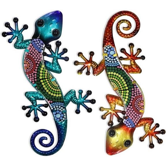 HONGLAND Metal Gecko Wall Art (2-Pack)