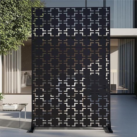 72 Metal Privacy Screen for Outdoor Use