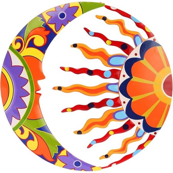 SUNNYPARK Metal Sun & Moon Wall Art Decor