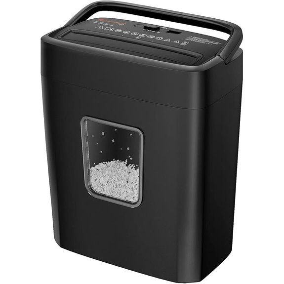 Bonsaii 6-Sheet Micro Cut Paper Shredder with Bin