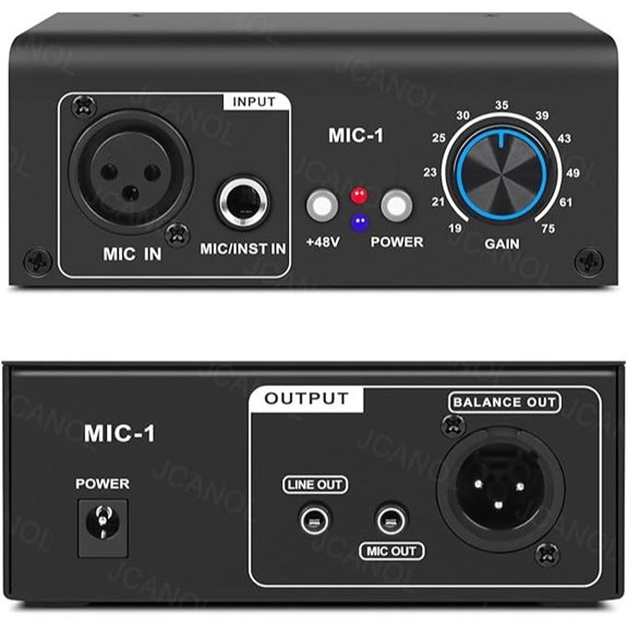 MIC-1 Microphone Preamp with Phantom Power