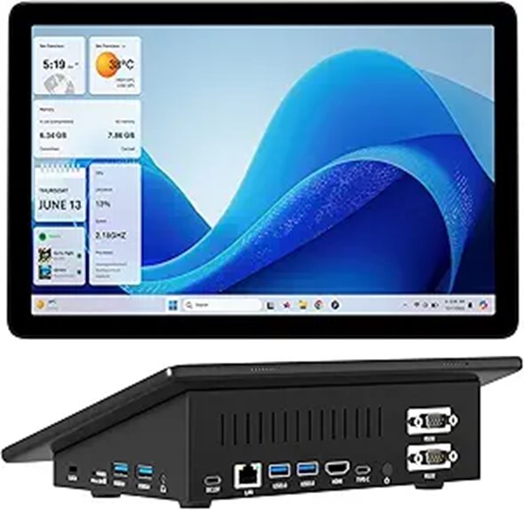 HIGOLEPC Mini PC Win 11 Pro with Touch Screen