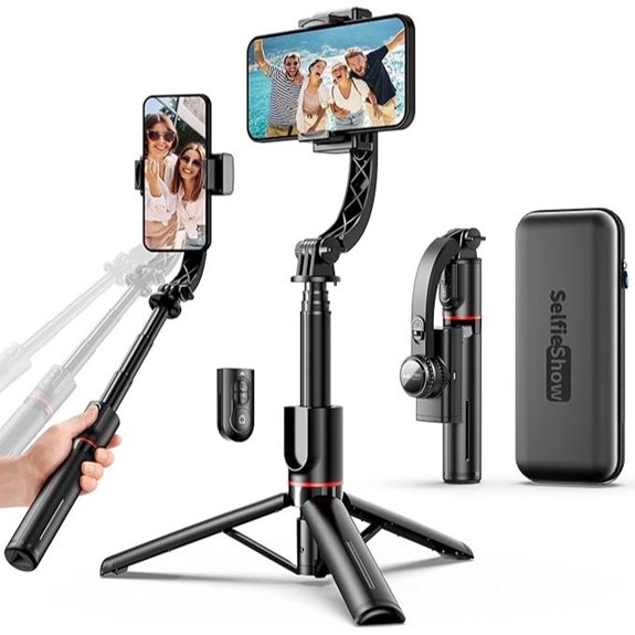 Smartphone Gimbal Stabilizer with Remote and Tripod