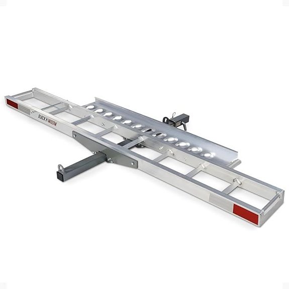 Black Widow Motorcycle Hitch Carrier with Ramp