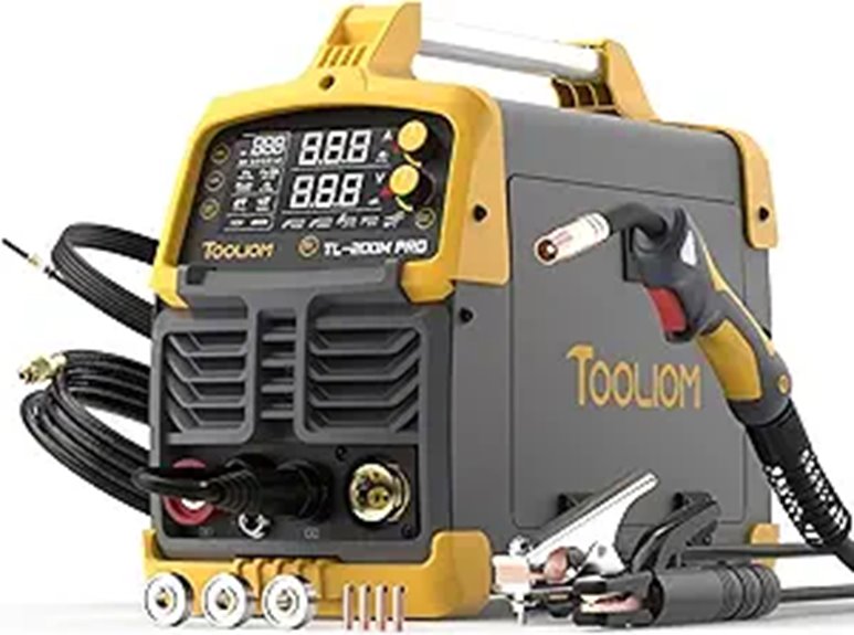 TOOLIOM 200A 5-in-1 MIG/Flux/TIG/Stick Welder
