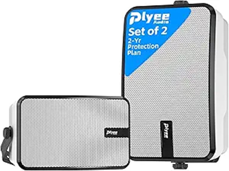 400W Outdoor Bluetooth Speakers (2-Pack) with Wall Mount