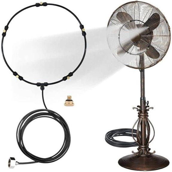 Outdoor Misting Fan Kit for Cool Patio Breeze