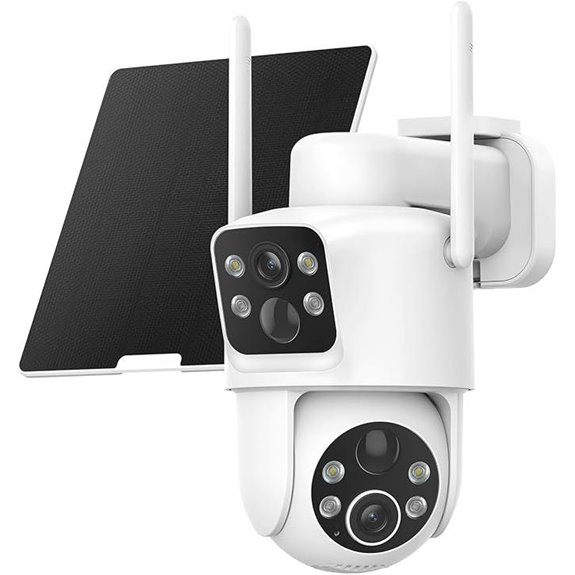 Dual Lens Wireless Outdoor Security Camera with Night Vision