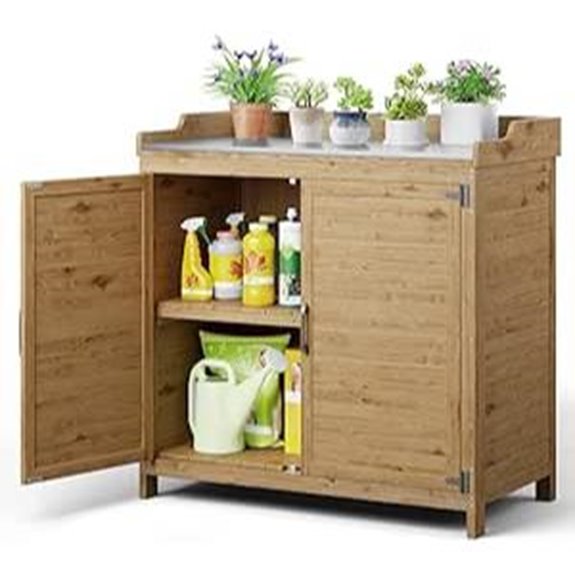 Gizoon Outdoor Garden Potting Bench with Storage