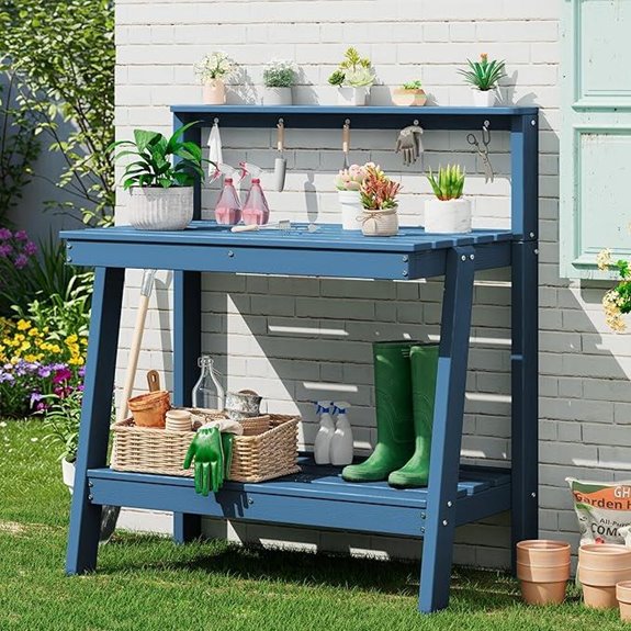 SERWALL Outdoor Potting Bench with Storage