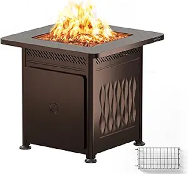 East Oak 28 Outdoor Propane Fire Pit with Storage