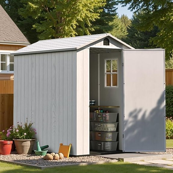 Patiowell 4x6 Resin Outdoor Garden Shed