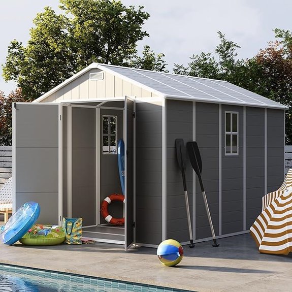 UDPATIO 8x10 FT Resin Outdoor Storage Shed