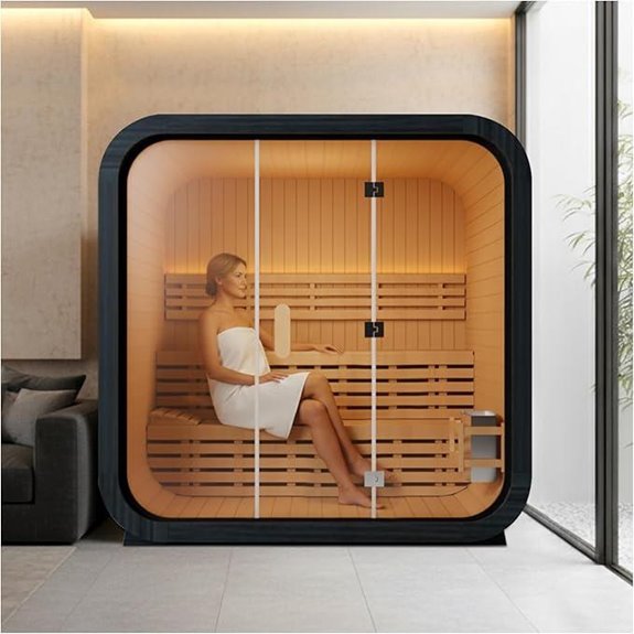 Outdoor Wooden Sauna for 4-6 People
