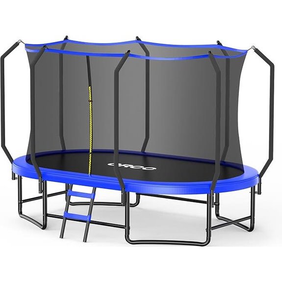 ORCC 8x13FT Oval Outdoor Trampoline with Safety Net