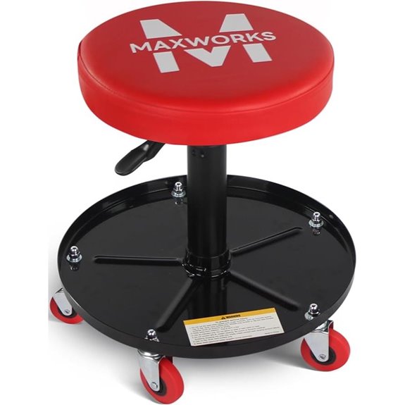 MaxWorks Pneumatic Roller Seat/Creeper 300 lb Capacity