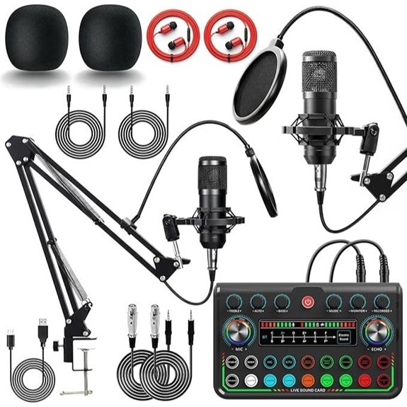 Podcast Equipment Bundle with Microphones and Mixer