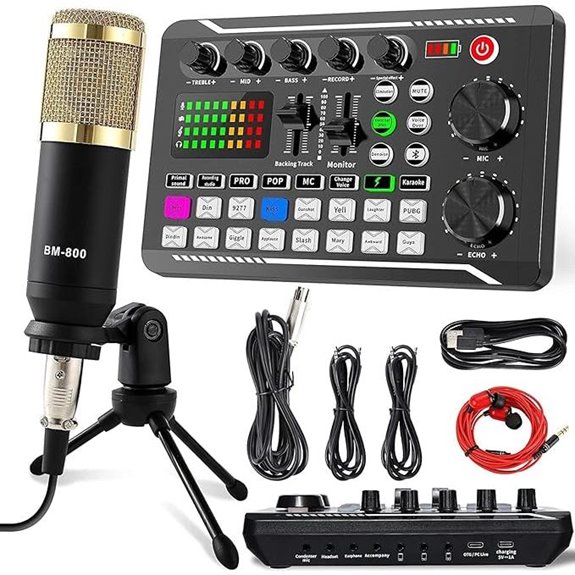 Podcast Microphone & Mixer Bundle for Recording and Streaming