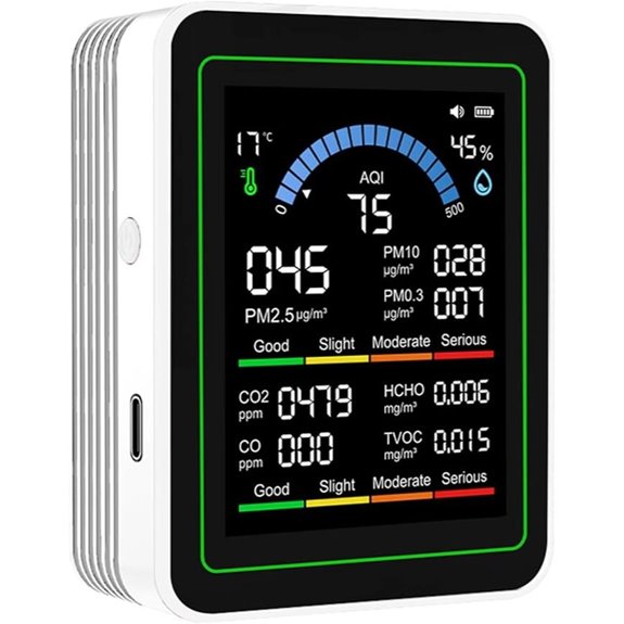 Indoor Air Quality Monitor 10-in-1 Portable Smartair Tester