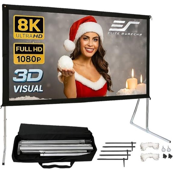 Elite Screens 120-Inch Portable Indoor/Outdoor Projector Screen
