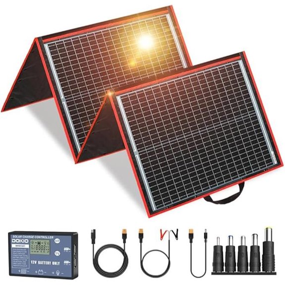DOKIO 150W Foldable Solar Panel Kit with Controller