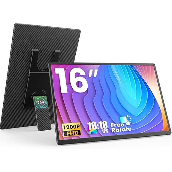 16-Inch Portable FHD Monitor with Speakers and Kickstand