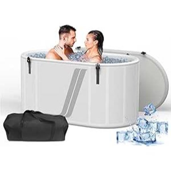 Portable Ice Bath Tub with Lid 212 Gallon