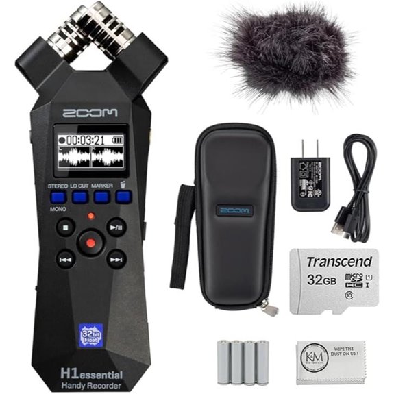 Zoom H1essential Portable Audio Recorder Bundle