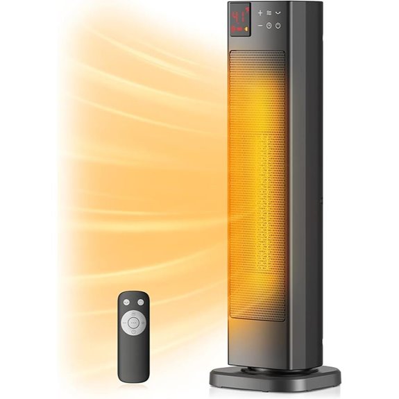 PELONIS Oscillating Ceramic Tower Heater with Remote