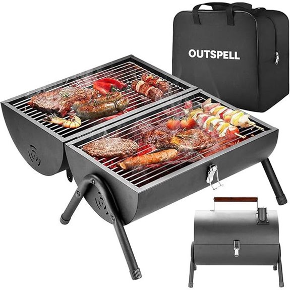 Portable Charcoal Grill with Side Carbon Griller