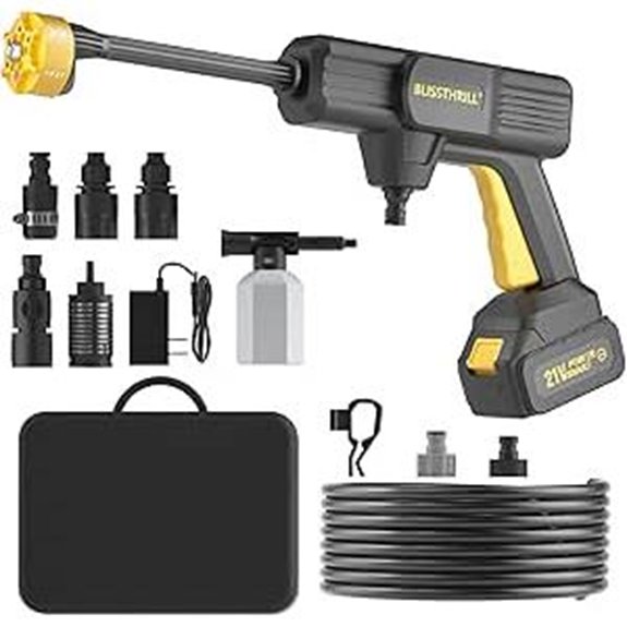 Cordless Pressure Washer 1100PSI with Nozzle & Foam